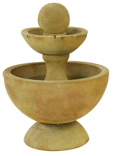 Round Combo Outdoor Cast Stone Garden Fountain With Spillways Fountain Tuscan